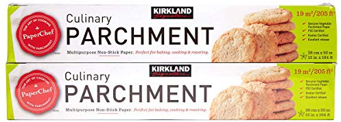 Kirkland Signature, Parchment Paper 2-pack Great For: Baking, Lining, Boiling, Sushi Rolling, Oven Cooking, Food Preparation