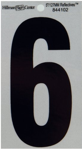 Hillman 844102 5-1/4 Black and Silver Reflective Poly-Film Adhesive Number 6