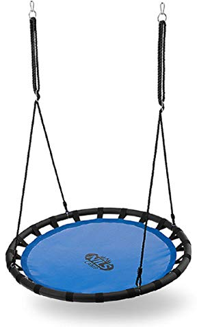 NILS - Altalena a nido d'ape, 110 cm, resistente, portata fino a 150 kg, per bambini e adulti, resistente alle intemperie, per esterni (blu)