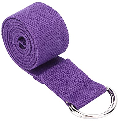 Cuerda para tirar de yoga, bandas de resistencia, bandas elásticas para ejercicio, cinturón para ejercicio y fisioterapia para mujer(púrpura)