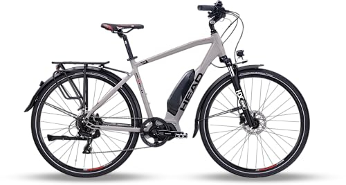 HEAD Unisex - Adult E Revelo 1.0 E Trekking Bike, Matt Grey/Red, 55