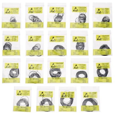 eMagTech 950 st gummiklockpackningssats O-ring klockpackningar vattentäta enkla tätningar brickor set tillbehör för reparation klocka svart 0,5 mm