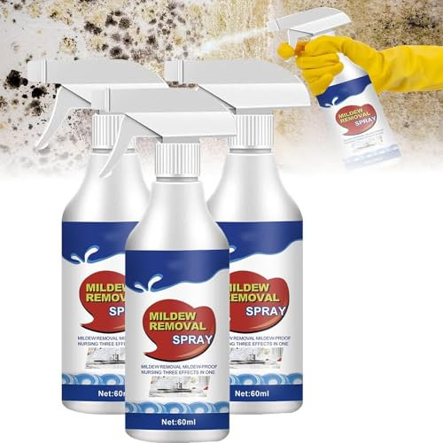 Jue Fish Spray anti-moisissure, spray détartrant pour salle de bain, convient pour murs, carreaux, sols, éviers, baignoires et toilettes (3 pièces)