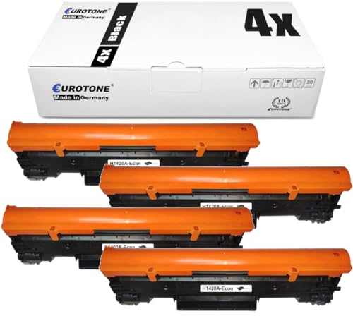 Eurotone HP 142A Schwarz 142A W1420A 142X W1420X Toner [ mit Chip mit speziellen Werkzeugen] Kompatibel für HP 142A W1420A 142X W1420X für HP LaserJet M140 M140w M140we Drucker (4er-Schwarz)