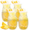 PRITOK Lot de 4 verres à cocktail : 480 ml, verres ananas, gobelets à cocktail pour bar, fête, jus de vin, verres à ananas Verre à cocktail transparent avec relief ananas pour cocktails, verres à jus,