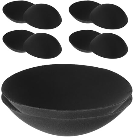 BESPORTBLE 5 Pares De Almohadillas Redondas Para Sujetador De Talla Insertos Poliéster Para Sujetador Almohadillas Negras Redondas Deportivo
