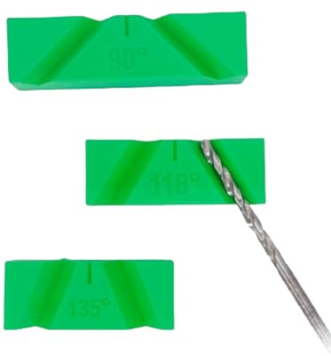 Guida per trapano angolare | Affilacoltelli per punte da trapano 118° e 135° | Supporto guida per affilatura punte | Strumento manuale per affilare punte da trapano per mola da banco per falegnami