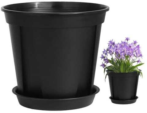 WJnflQN Lot de 3 pots à orchidées avec trous de drainage, 11 l, pour jardin, serre, balcon, terrasse