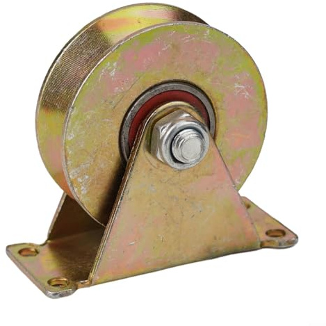 Upluxmira Polea de acero con rodamientos de bolas duales, cuerdas de 1 a 8 mm, puertas corredizas de polea resistente, cabrestantes y marco para aplicaciones de ventana (80 mm)