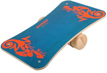 Pedalo® Rola-Bola Fun I Gleichgewichtstrainer I Balanceboard I Koordination I Balancierbrett I Fun-Sport I Surfboard I Skateboard I Freestyle (blau)