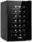 Klarstein Barolo 28 Uno Weinkühlschrank, 70 Liter / 28 Flaschen, Temperatur: 11-18 °C, Geräuscharm: 26 dB, 6 Metallregalebenen, LED-Beleuchtung, UV-Schutz, Weinkühler, Freistehend