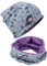 HECKBO Kinder Beanie Wintermütze & Schal Set - Meerjungfrau - 2-6 Jahren - 95% Baumwolle mit Vlies Fleece Mütze - Herbst Frühling Winter