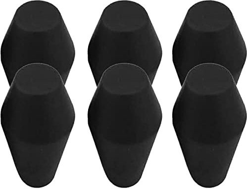 U/ D Soft Rubber Arrowheads Glue on Target Arrow Tips Point Blunt Arrowhead Replacement for Outdoor Archery 6/8mm 6pcs (8mm Black)