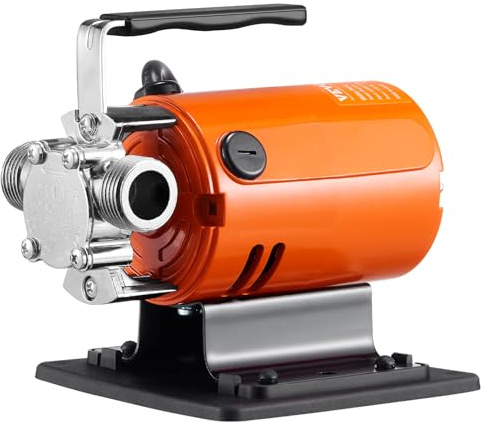 VEVOR Water Transfer Pump 115V, Utility Pump, 360 GPH Larger Flow, 46FT High-Lift, 1/10 HP Portable Electric Utility Pump with Water Hose Kit, Incl. Carbon Brushes, Impeller etc. For Water Removal