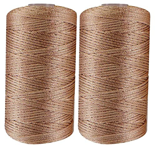 2 st virkad sommarsolhatt garn strandväska garn rayon Raffia virkat garn, is linne siden handstickning lätt kroppsgarn, virkat sugrör stickat garn, stickmaterial
