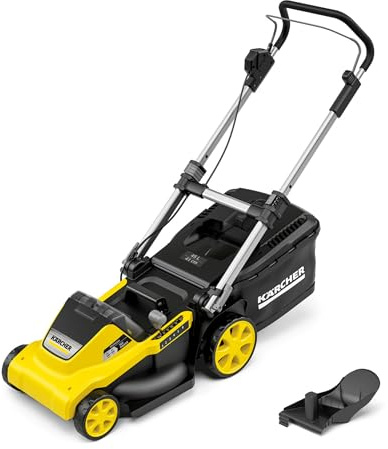 Kärcher Akku-Rasenmäher LMO 5-18 Dual, ideal für Grasflächen bis zu 550 m2, Schnittbreite: 41 cm, Motor: 36 V, Grasfangbehälter: 45 l, verwendbar mit 2 Kärcher 18-V-Akkus, ohne Akkus