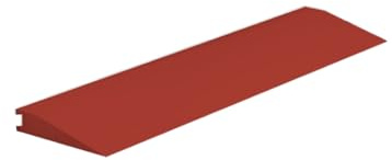 Roppe Rolling Traffic Transition Profile #75, Red, 3/8 H X 9' L X 3-1/8 W