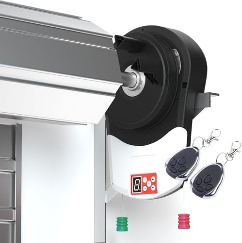 Apriporta automatico per porta avvolgibile da garage con 2 telecomandi, funzione muto, luce LED, forza di sollevamento 800 N - Apriporta elettronico