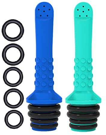 2 spruzzatori portatili per bidet da viaggio per cura post-parto, campeggio e utilizzo, compatibili con la maggior parte delle bottiglie, include 5 anelli di tenuta