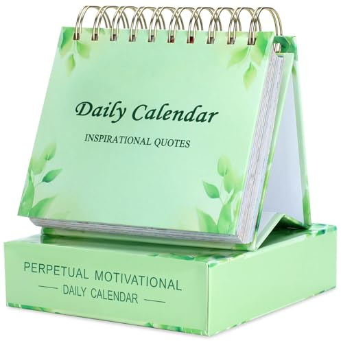 ZEEYUAN Calendario motivacional de escritorio 2026 con citas de autocuidado, pequeño calendario diario con citas inspiradoras, decoración de escritorio y oficina, regalos inspiradores para profesores