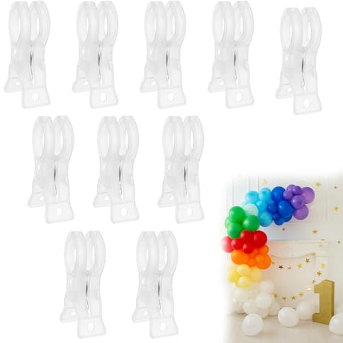 10pcs Pinces pour Arche Ballons, 6cm Grandes Pinces Guirlandes Ballons pour Photographie Décoration de Mariage Artisanat
