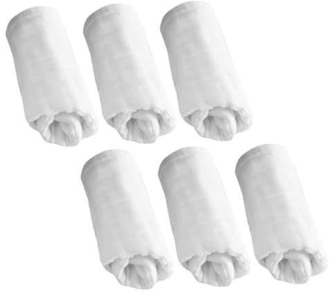 HONITANO 6pcs Cotton Muslin Burp Cloths for Newborns Soft Breathable Washcloths Reusable Absorbent Diapers for Boys and Gentle Organic Cotton Towels for Care