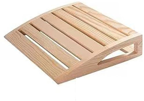 Sauna Pillow Set - Solid Wood Pillow and backrest with a Comfortable Pine Neck Support, Sauna Accessories, Providing Back Support and Relaxation.(Natural Wood Color)