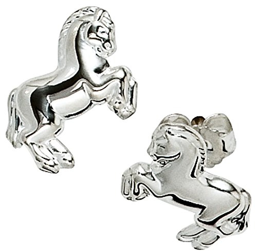 JOBO Ohrstecker Pferd 925 Sterling Silber rhodiniert Ohrringe