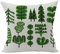 Nunubee Kissenbezug Dekokissen Haus Dekoration weich Quadrat Sofa Kissen Tannenbaum Stil 2