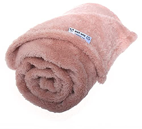 Morbida coperta in pile per cani e gatti, calda coperta per animali domestici, lavabile in lavatrice, coperta da letto e da viaggio, protegge i mobili, rosa, piccola 60 x 80 cm