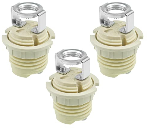 EMSea 3 x G9 Lampenfassung mit Halterung G9 Gewinde Keramik Halogenfassung mit Ring G9 Halogenlampe Sockel für LED CFL Halogenlampen