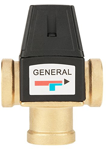 Válvula Mezcladora Termostática de Latón para Agua Fría y Caliente DN20 3 Vías con Rosca Hembra Compatible con Calentadores Solares de Agua