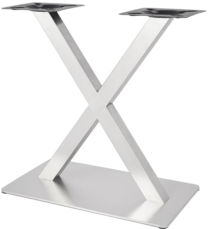 Wanwanper Patas de Mesa de Metal en Forma de X - Estructura de Acero Inoxidable para Mesa de Café, Comedor, Escritorio, Banco - 72 cm de Altura
