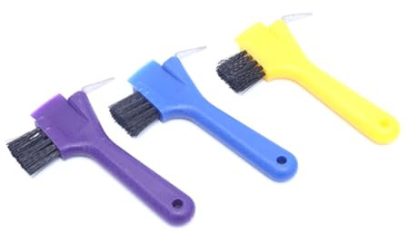 KICHI 3 StüCk Robuste HufkratzbüRste für Pferde mit, Tragbarer Hufkratzer, ZufäLlige Farbe