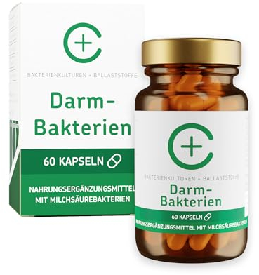 cerascreen Vital Darmbakterien Kapseln | 60 Stück | 30 Mrd. lebende Bakterien mit 13 Kulturen pro Dosis | Präbiotika & Probiotika für die Darmflora | mit Vitamin B2 & B6 | MADE IN GERMANY