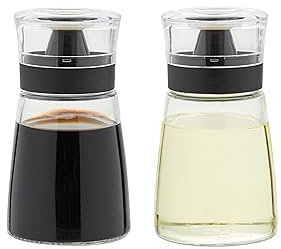 Chingcoo Botella dispensadora de aceite a prueba de fugas para camping al aire libre, 160 ml, vinagre y aceite de vidrio, bien cerrado, juego de vinagre y botellas de aceite, accesorios para camping