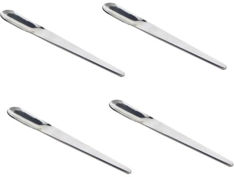 CLISPEED 4 Pezzi cucchiaino da caffè in acciaio inossidabile espresso mini cucchiaini per mescolare il caffè bar spoon misurino cocktail mini cucchiaino da caffè cucchiai da dessert Silver