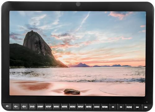 Mobil DVD-spelare, 19 tums HD 1280X800 Bärbar VCD CD DVD Videomaskin MP3 MP4 Disc Display Musikspelare Stort batteri USB hög upplösning