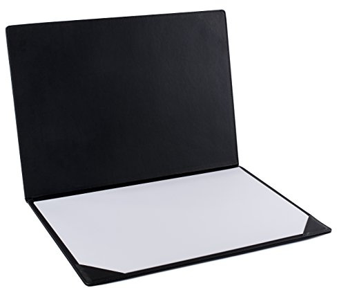 Pavo 8046607 - Vade de sobremesa, piel sintética, 50 x 35 x 1 cm, color negro