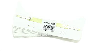 Q-Connect 1012500010 Heftstreifen und Aktenbinder PP 34 x 150 mm 25 Stück weiß