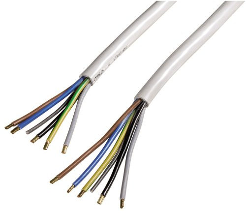Xavax Solides Anschlusskabel für Elektroherd, Elektroherd-Zuleitung, H05VV-F, 1,5 m, Weiß