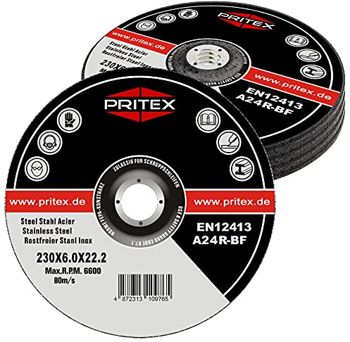 Schruppscheiben Inox 25 Stück 230 x 6.0 mm gekröpft Schleifscheibe für Edelstahl Metall