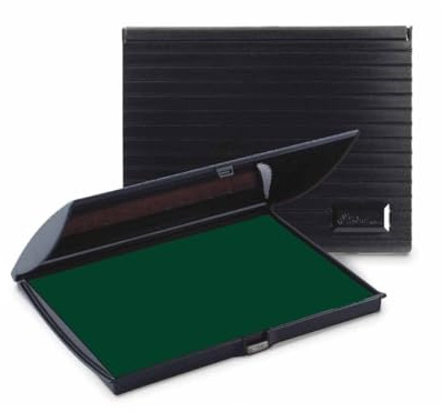 Infusion Large Stamp Ink Pad 5 x 7 – for Rubber Stamps, Even Coverage, Long Lasting Ink, Stays Moist, Ideal for Office, Business, Packaging & Craft Use (Green)
