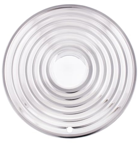 United Pacific SBC01-15 Triple Chrome Plated 15-inch Starburst Hubcaps, Retro Starburst Ripple Style – ONE Set (Pack of 4)