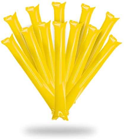 FUN FAN LINE Lot 100 Paires Bâtons de Frappe Gonflables Réutilisables. Bâtons de Fête ou d'Animation Bruyants pour Événements Sportifs et Célébrations. Cotillons et Accessoires d'Ambiance