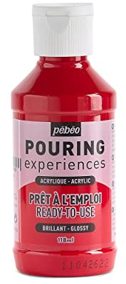 Pebeo Pouring Experiences - Ready-to-Use Premixed Acrylic Paint-Ideal for Fluid Art, Magenta, 118 ml