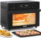 Bakaji Horno freidora de aire caliente, capacidad de 30 litros, 1800 W, freidora seca sin aceite, con pantalla táctil, 18 programas, función de doble cocción, temporizador, regulación de temperatura,