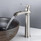 YAGJIA Wasserhahn Bad Hoch Wasserfall, Waschtischarmatur Matt Gebürstet Retro, Waschbecken Armaturen Messing, Badarmatur Einhebel Mischbatterie Antik für Badezimme