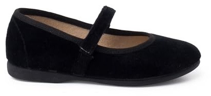 Pisamonas Ballerine Velluto Bambina Cinturino A Strappo Misurare 22 Colore Nero