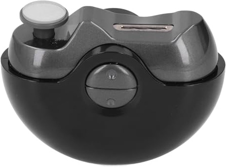 Tagliaunghie elettrico automatico rotondo anti pizzico ricaricabile USB tagliaunghie di sicurezza per neonati, bambini, adulti, anziani (nero)